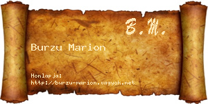 Burzu Marion névjegykártya
